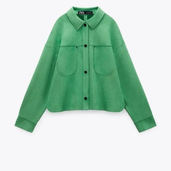 Zara Faux Suede Short Jacket - Picture 3 of 8